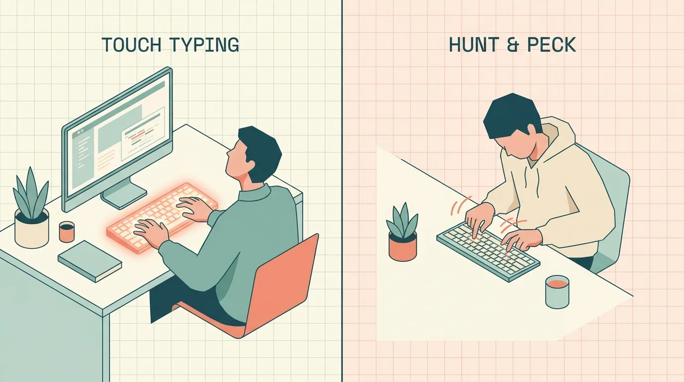 Touch Typing vs. Hunt-and-Peck: What 150+ WPM Really Proves